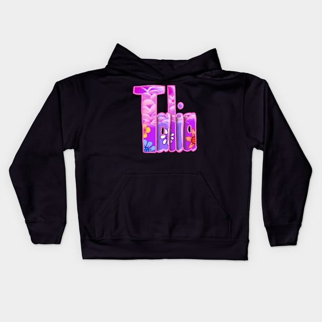 Talia name Kids Hoodie by Artonmytee